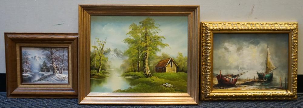 THREE ASSORTED LANDSCAPE PAINTINGS 32b785