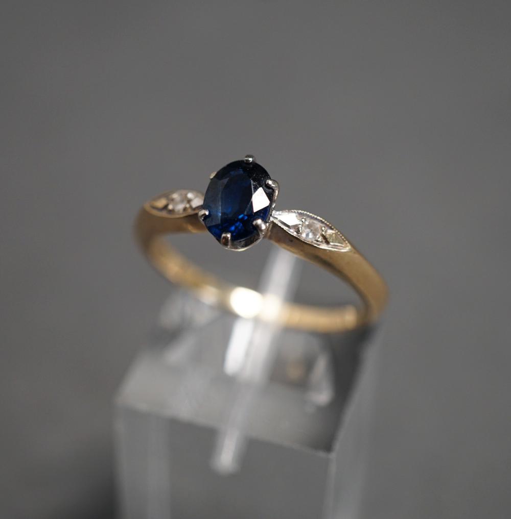 14 KARAT YELLOW GOLD BLUE SAPPHIRE 32b80a