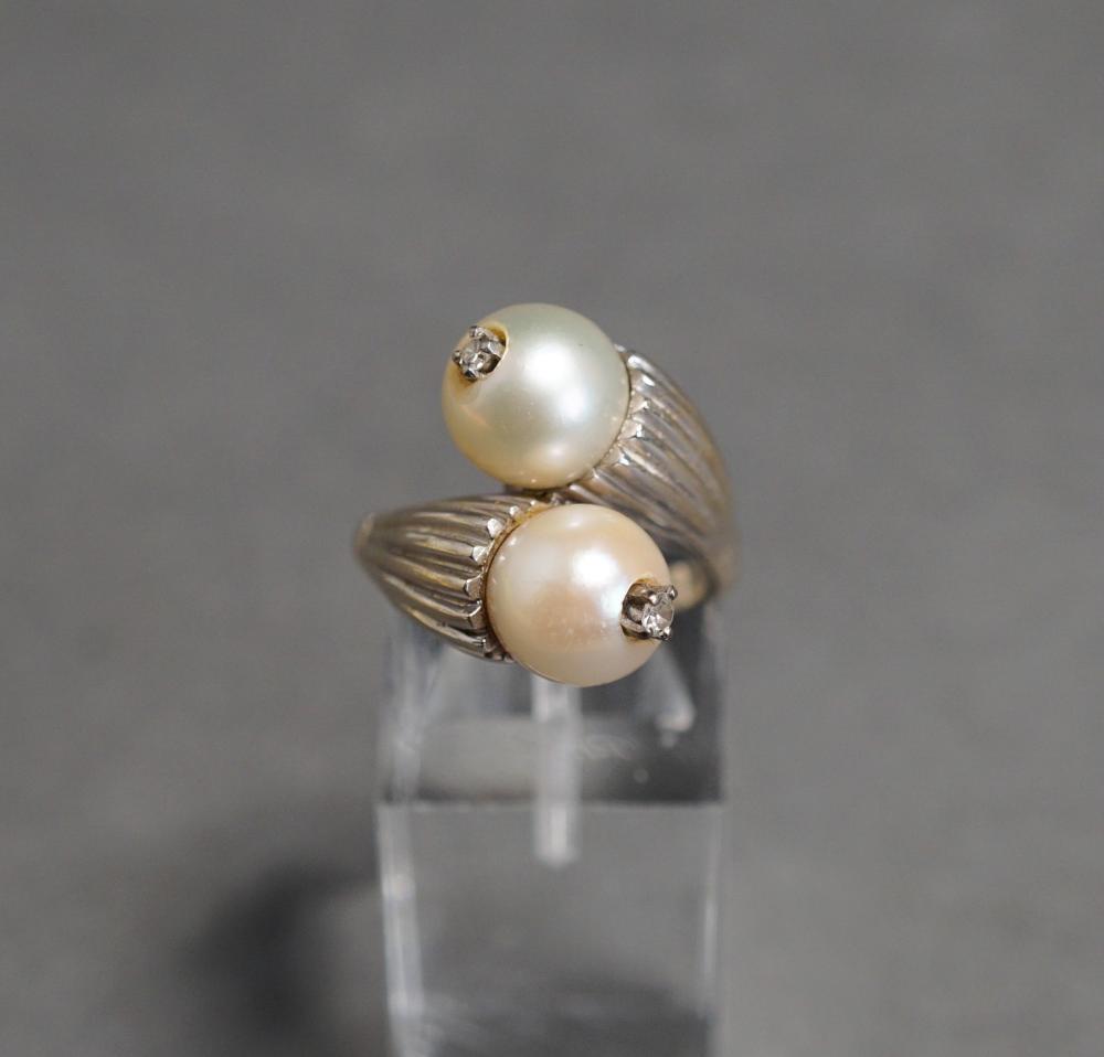 14 KARAT WHITE GOLD PEARL AND 32b80d