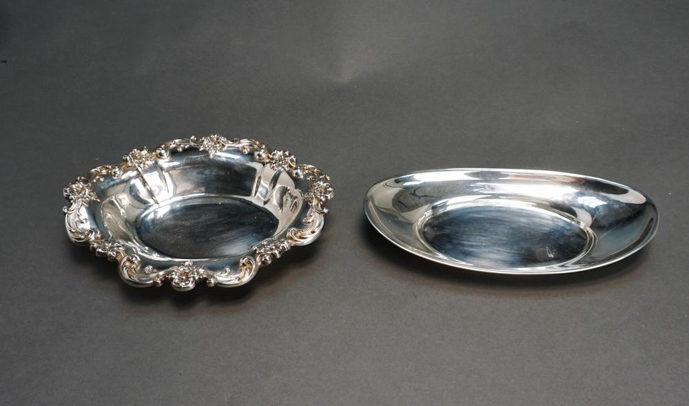 TWO GORHAM STERLING BREAD DISHES,