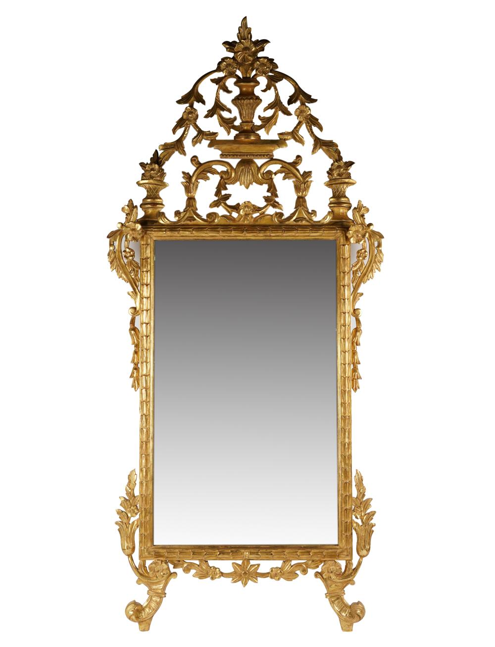 ROCOCO-STYLE GILTWOOD WALL MIRROR20th