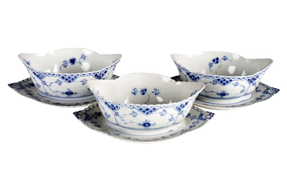 THREE ROYAL COPENHAGEN PORCELAIN