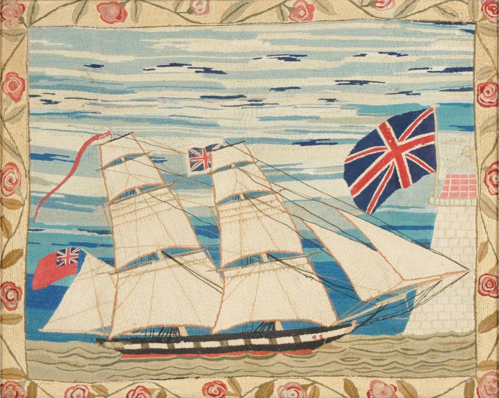 ENGLISH SAILOR S WOOLWORK PICTURE 32dff0