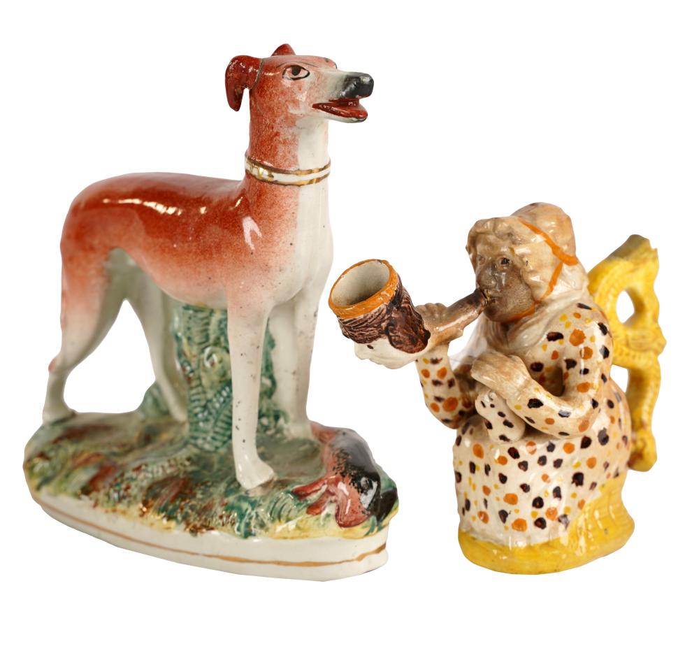 TWO STAFFORDSHIRE POTTERY FIGURESProvenance: