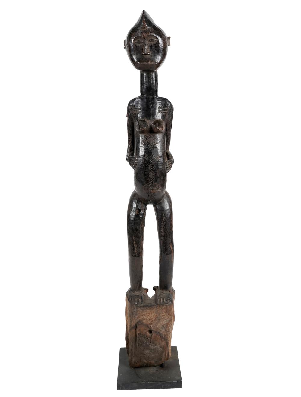 CARVED AFRICAN FIGURE ON STANDpossibly