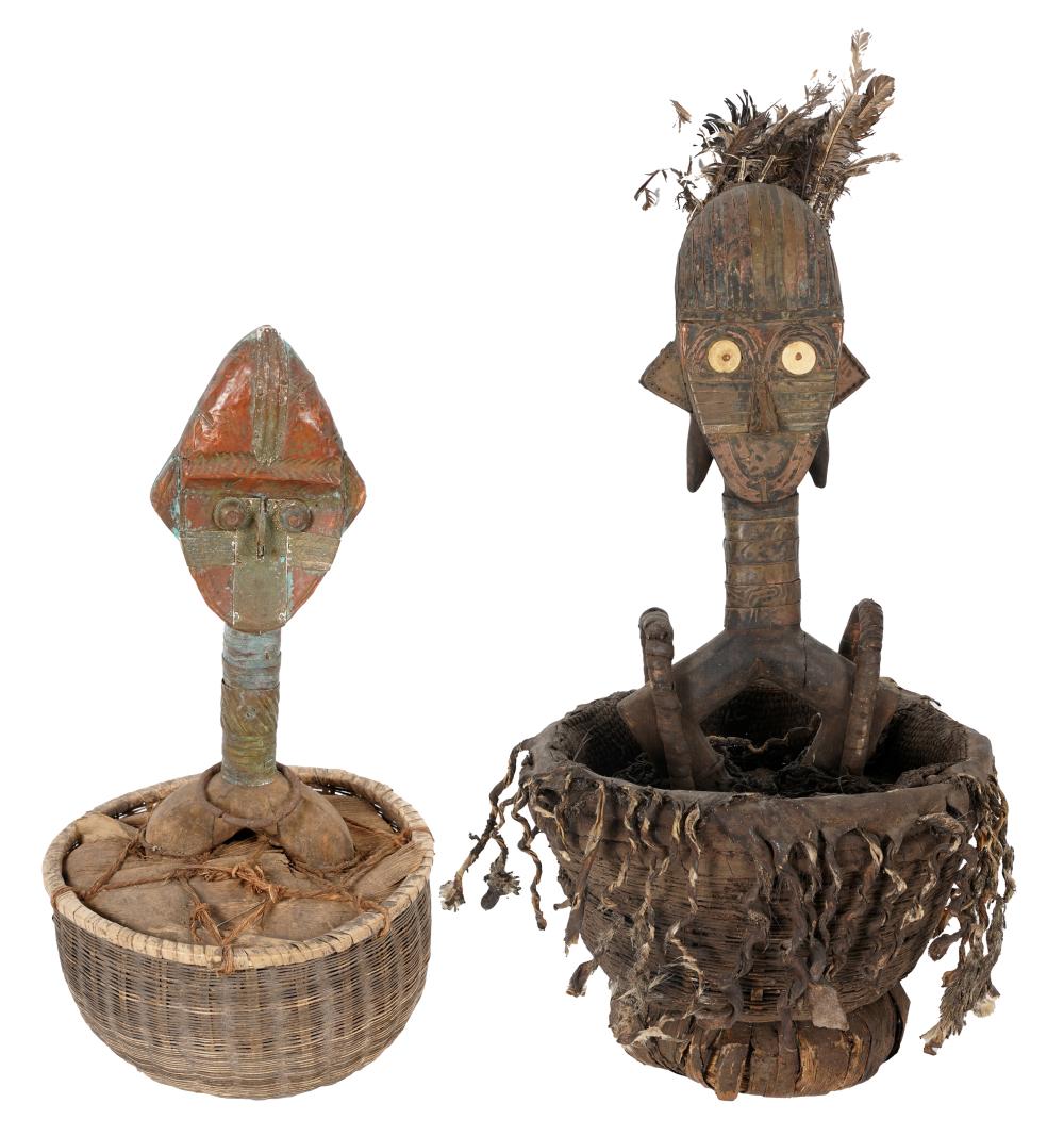 TWO AFRICAN RELIQUARY BASKETSpossibly 32e02a