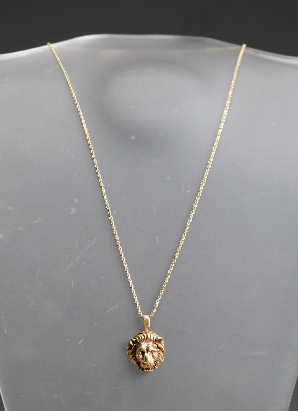 14-KARAT YELLOW-GOLD 'LION' PENDANT