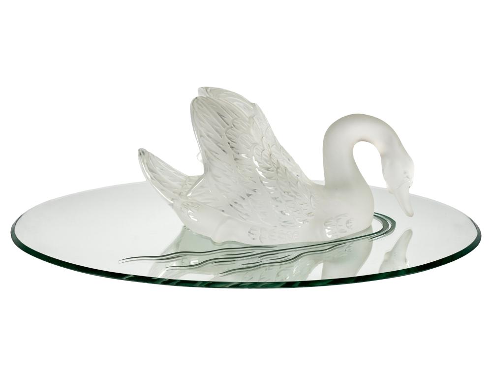 LALIQUE GLASS SWAN CENTERPIECEMiroir 32e0bb