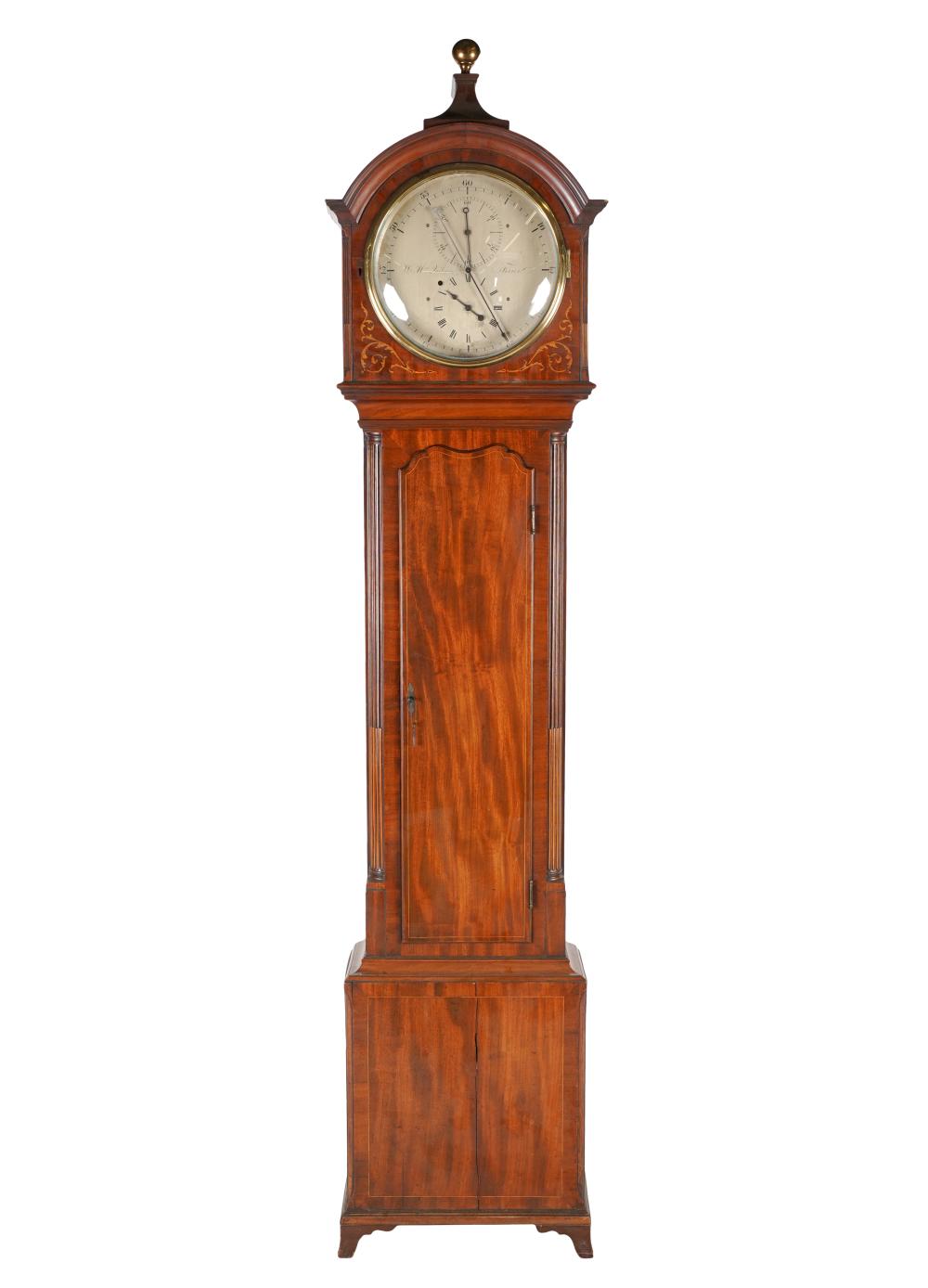 MAHOGANY TALL CASE CLOCKdial signed