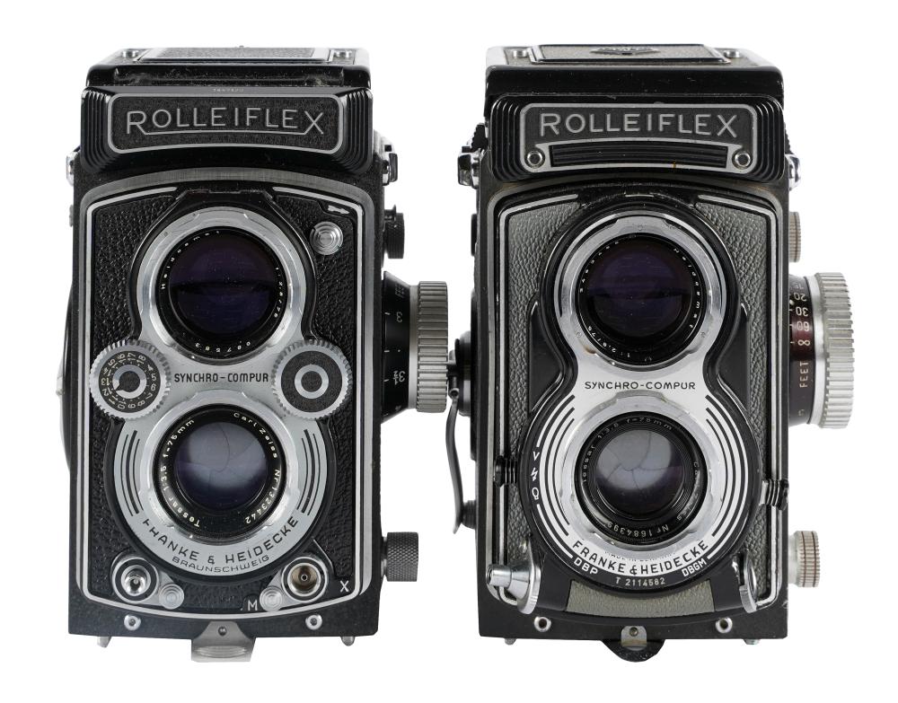 TWO ROLLEIFLEX MEDIUM FORMAT CAMERASRolleiflex 32e10f