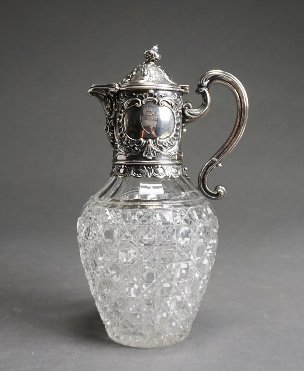 GERMAN 800-SILVER AND CRYSTAL CLARET