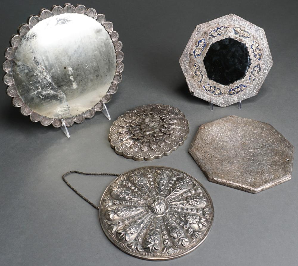 FIVE ASSORTED MIDDLE EASTERN SILVER