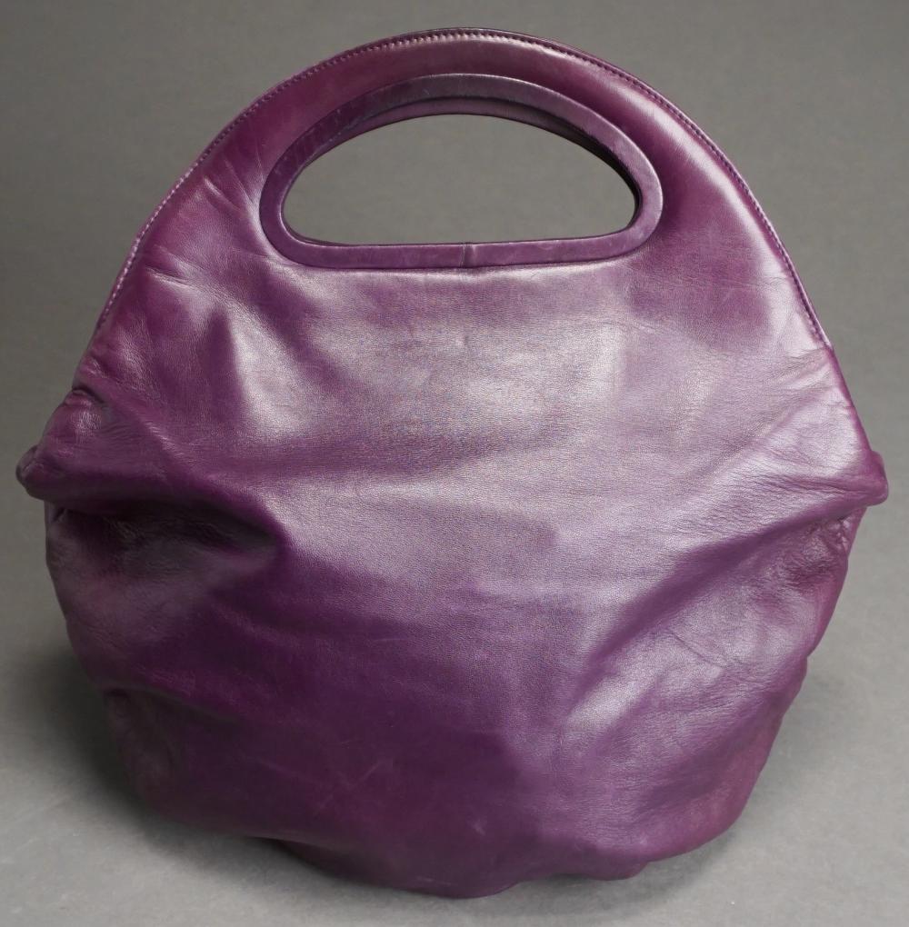 BOTTEGA VENETA PURPLE LEATHER HANDBAG CLUTCHBottega 32e1a7