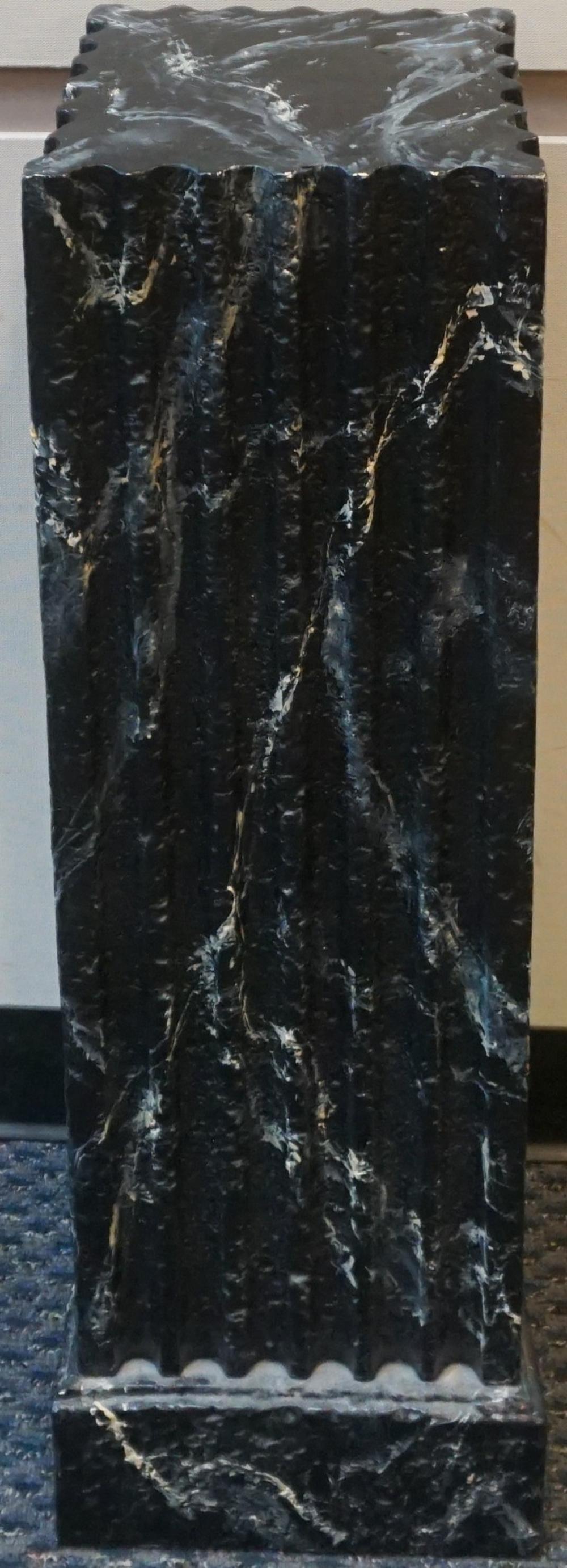 FAUX BLACK MARBLE DECORATED WOOD