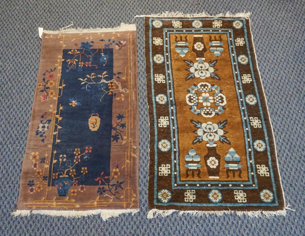 TWO CHINESE RUGS LARGER 4 FT 32e1e3