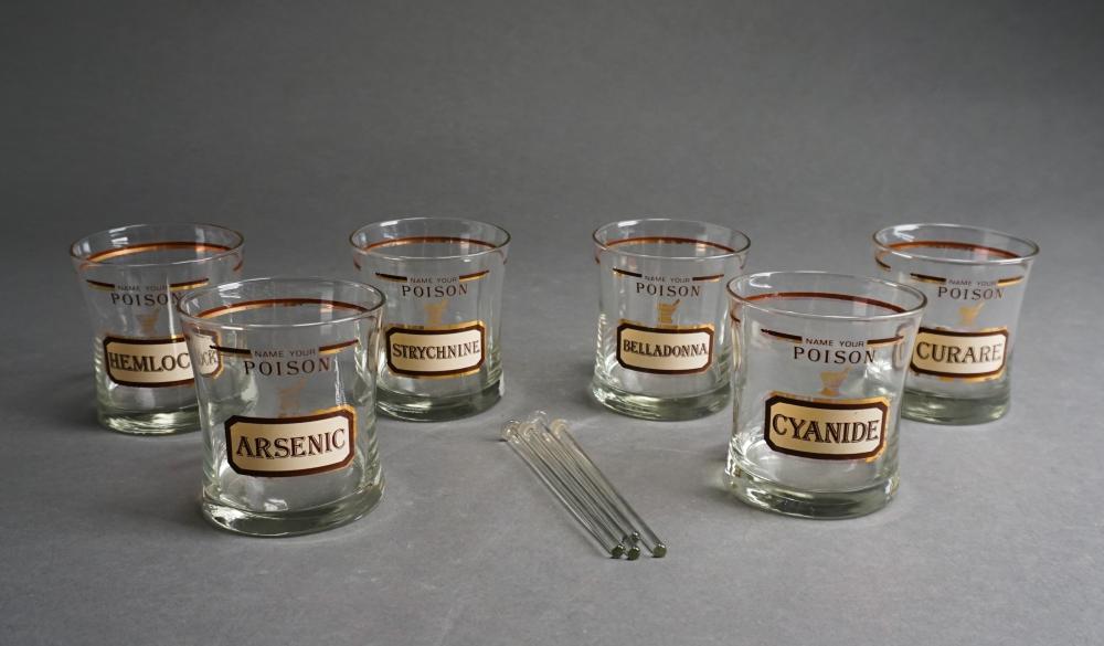 SET OF SIX NAME YOUR POISON GLASSES 32e1ff