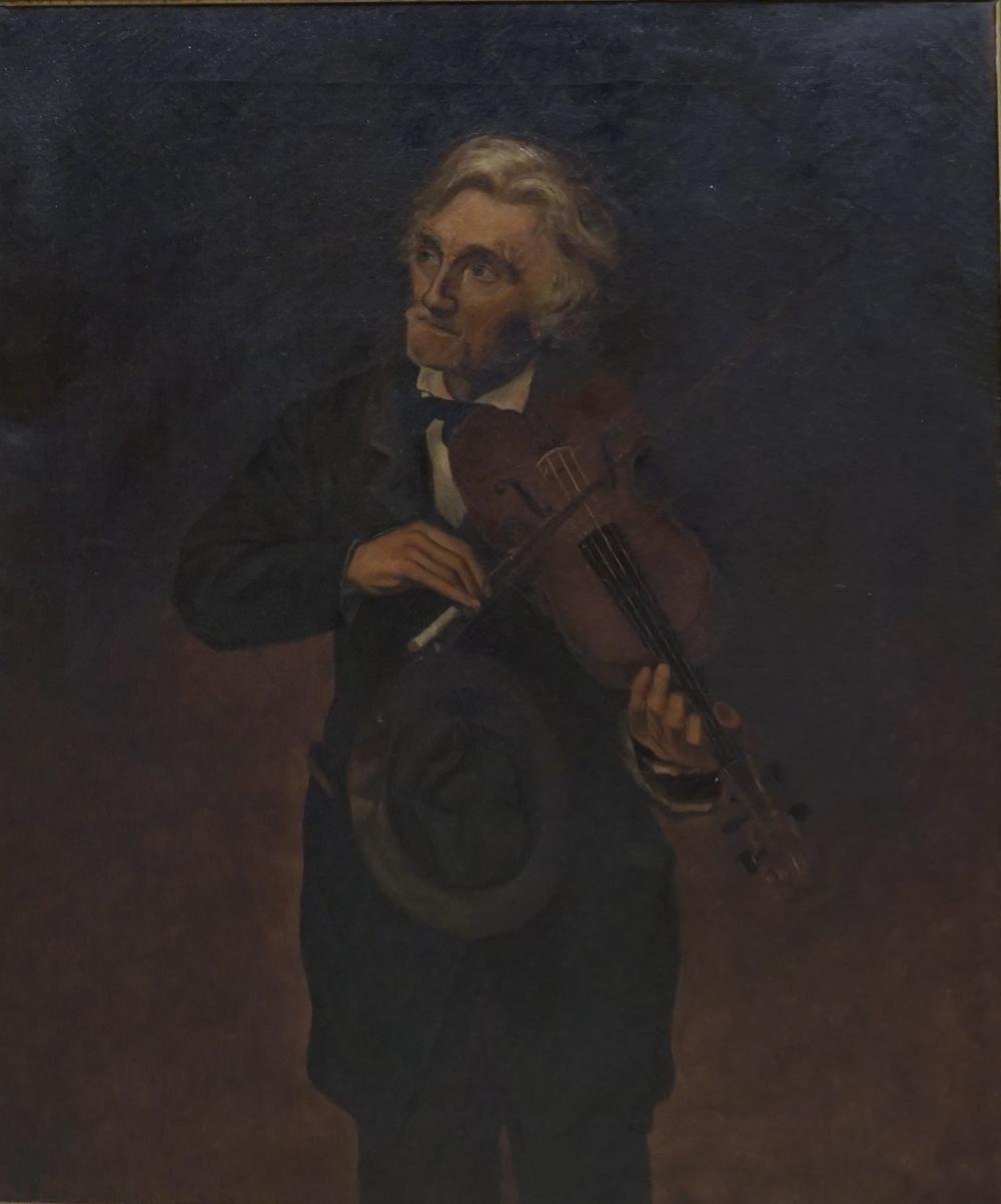 C M VAN HORN VIOLINIST OIL ON 32e242