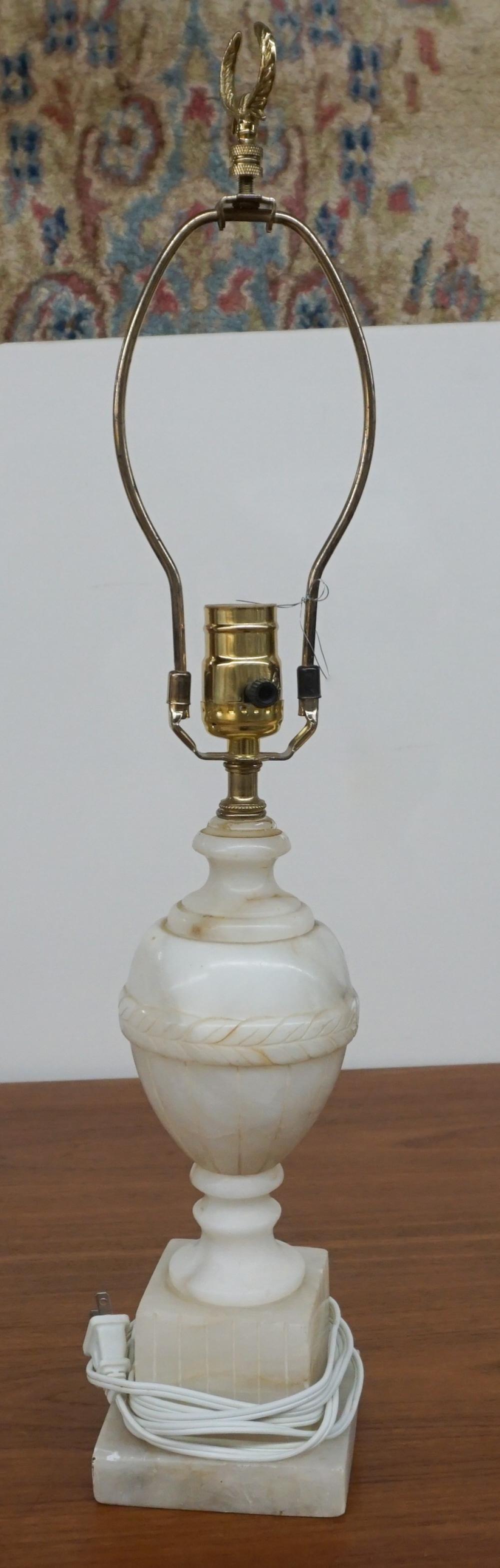 NEOCLASSICAL STYLE ALABASTER LAMP,