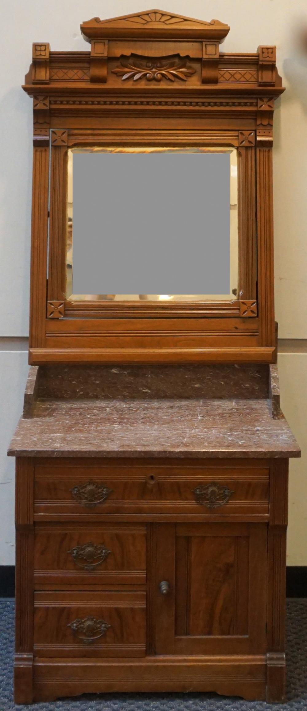 VICTORIAN ROCOCO STYLE WALNUT MARBLE 32e2af