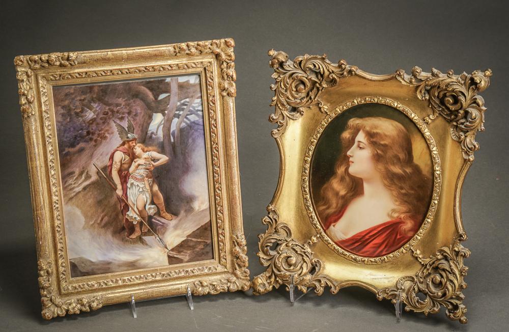 TWO BERLIN PORCELAIN PORTRAIT PLAQUES 32e301