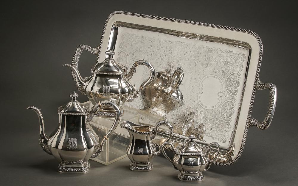 CHINESE EXPORT 935-SILVER FOUR-PIECE