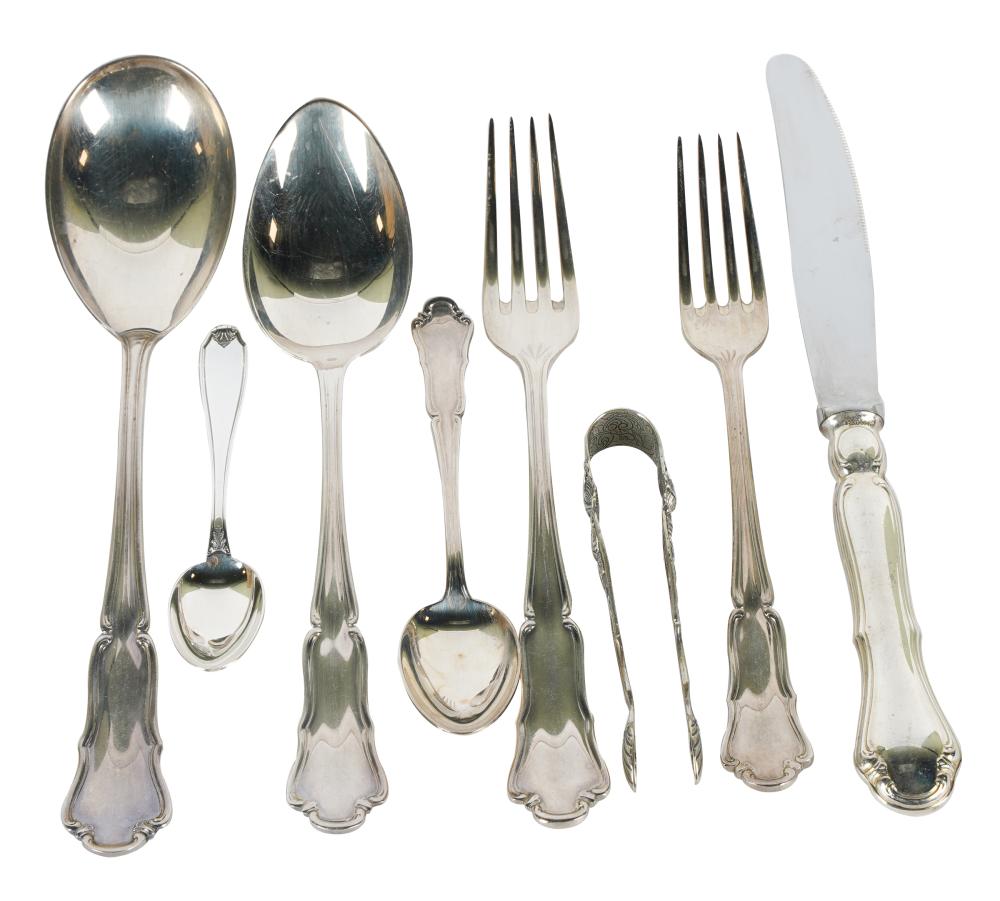 GERMAN 800 SILVER PARTIAL FLATWARE