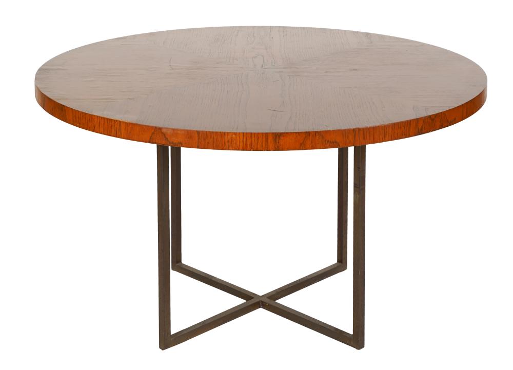 MODERN WOOD METAL ROUND DINING 32e3f6