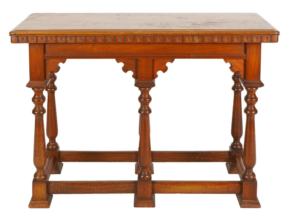 CARVED WALNUT SIDE TABLE20th century;