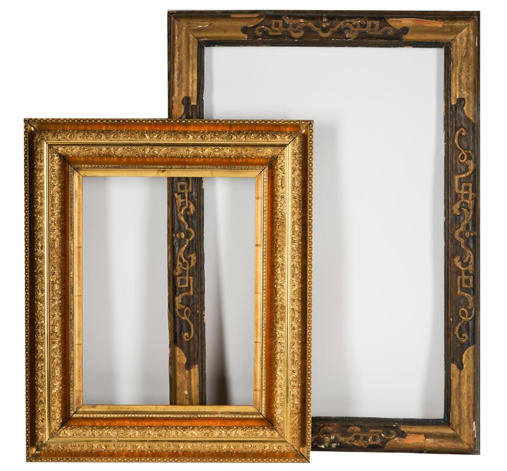 TWO ANTIQUE PICTURE FRAMESthe gilt