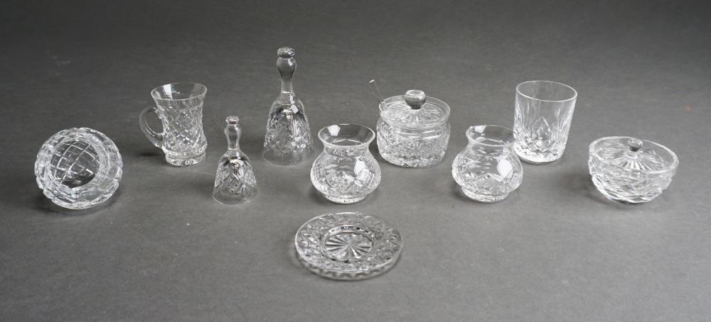 TEN ASSORTED CRYSTAL TABLE ARTICLES 32e4fe