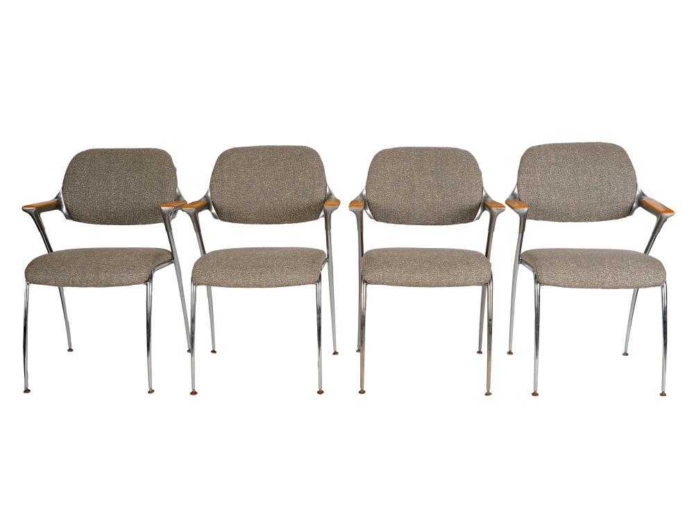 FOUR THONET MODERN ARMCHAIRSpaper