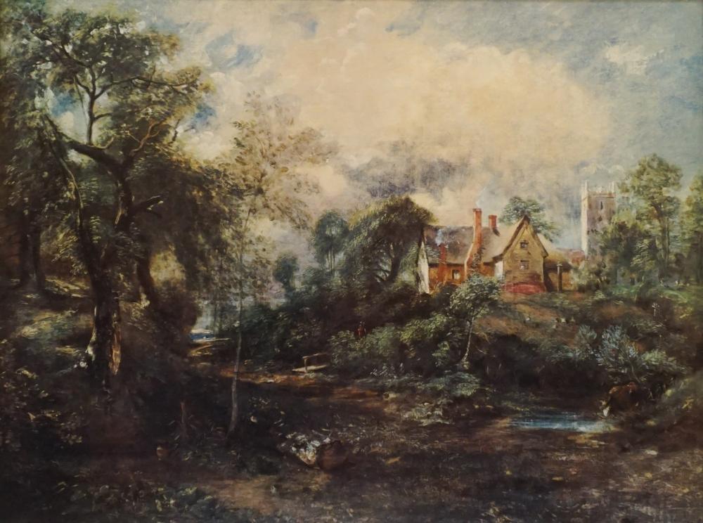 LANDSCAPE OF FORESTED COTTAGE WITH