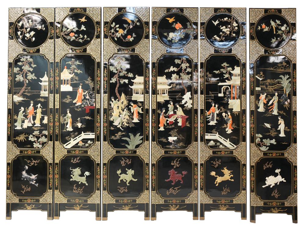 CHINESE SIX-PANEL SCREENcontemporary;