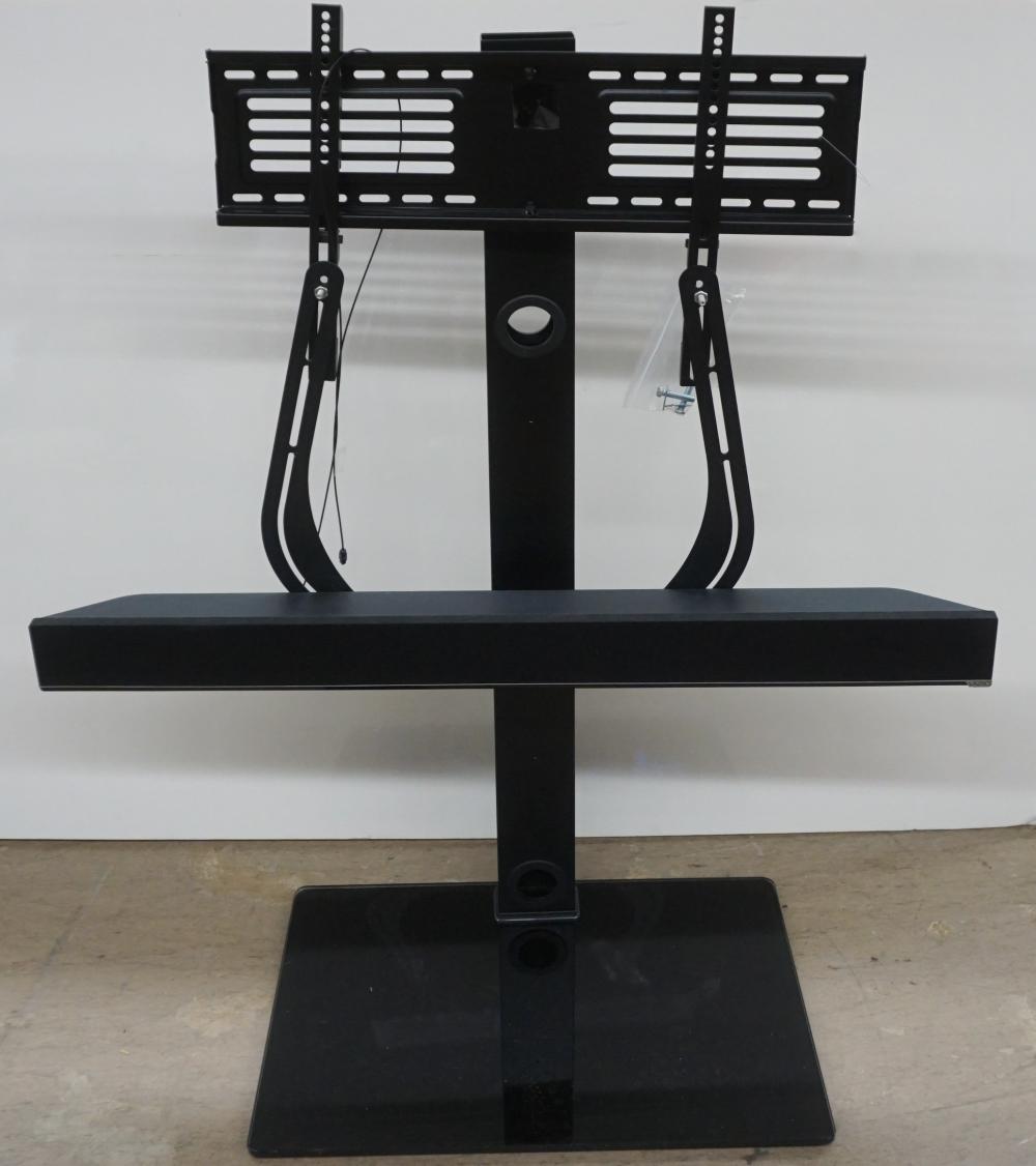 METAL TV STAND WITH HANGING SPEAKER,