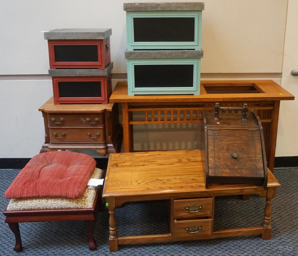 COLLECTION OF ASSORTED WOOD FURNISHINGSCollection 32e5d7