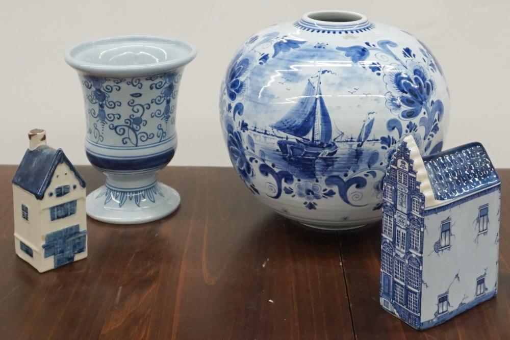 TWO DELFT BLUE AND WHITE PORCELAIN 32e648