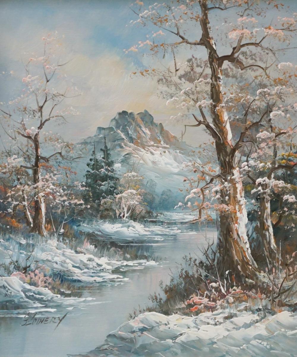 G LOINERY WINTER LANDSCAPE OIL 32e650