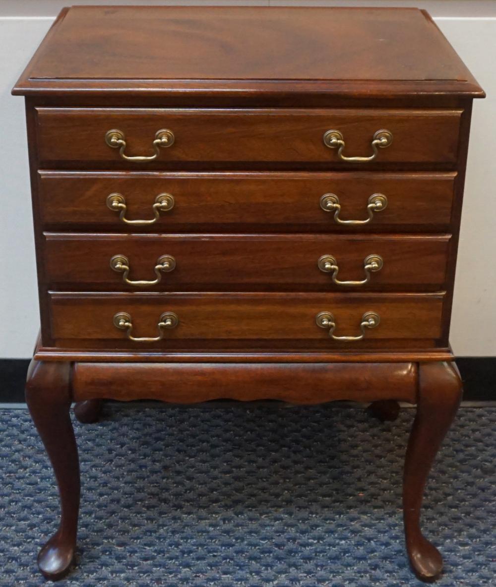 QUEEN ANNE STYLE MAHOGANY SILVER