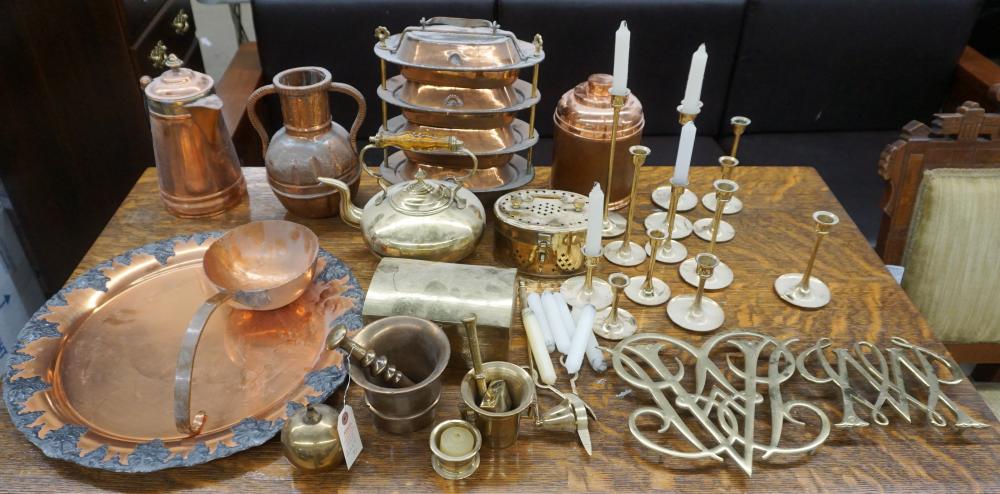 COLLECTION WITH COPPER AND BRASS