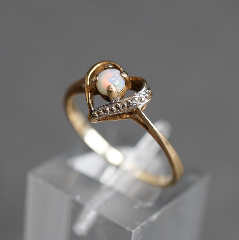 10-KARAT YELLOW-GOLD, OPAL AND