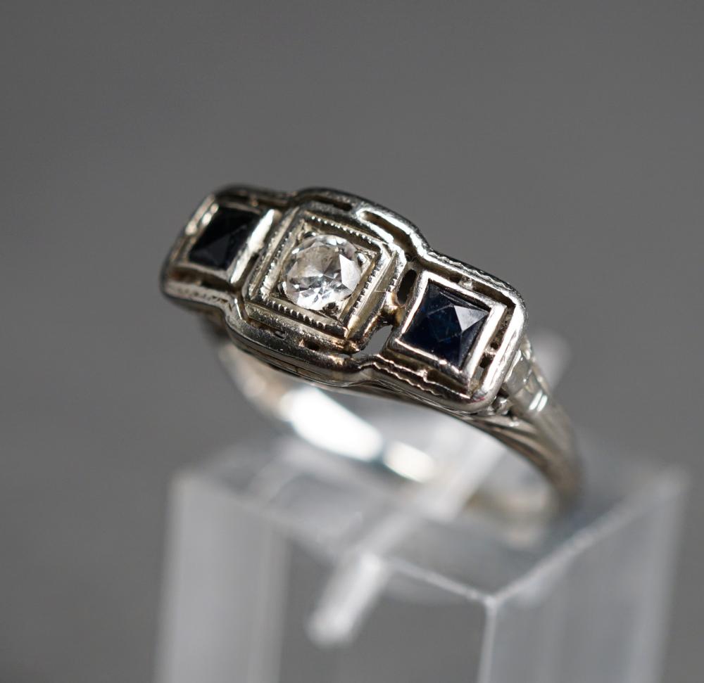 ART DECO 14 KARAT WHITE GOLD DIAMOND 32e6fa