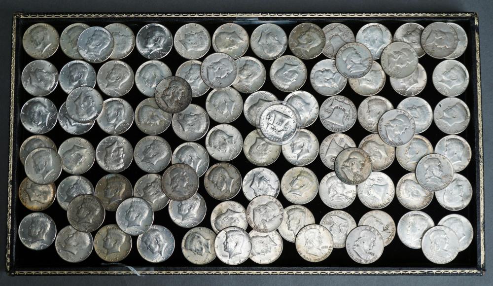 SIXTEEN KENNEDY SILVER HALF DOLLARS,