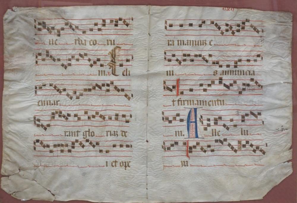 LATIN ANTIPHONARY PAGE FRAME  32e7c5