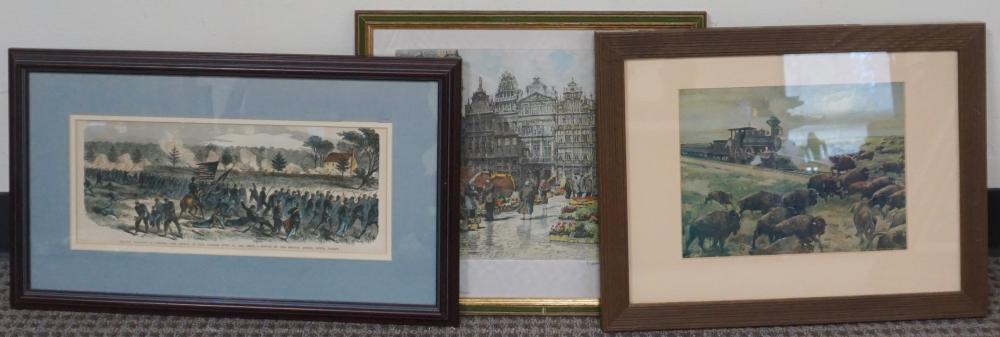 COLLECTION OF THREE FRAMED PRINTSCollection 32e808