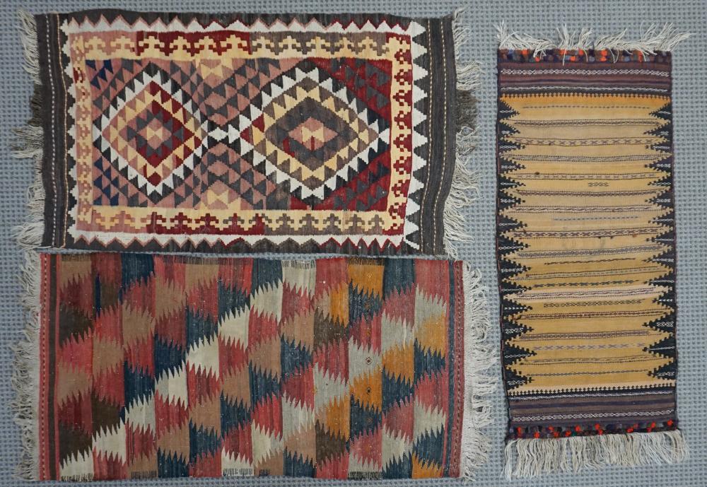 THREE KILIM RUGS LARGEST 4 FT 32e873