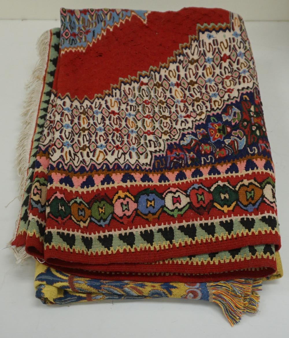 FOUR ASSORTED EURASIAN TEXTILES,