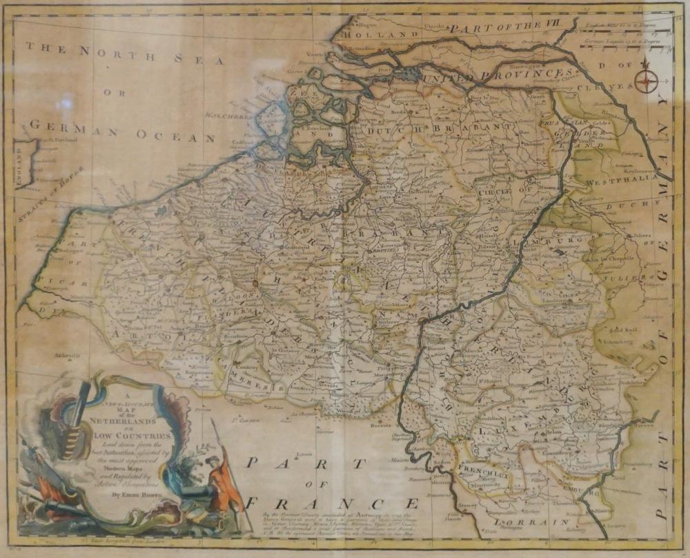 MAP OF THE NETHERLANDS OR LOW COUNTRIES 32e8bb
