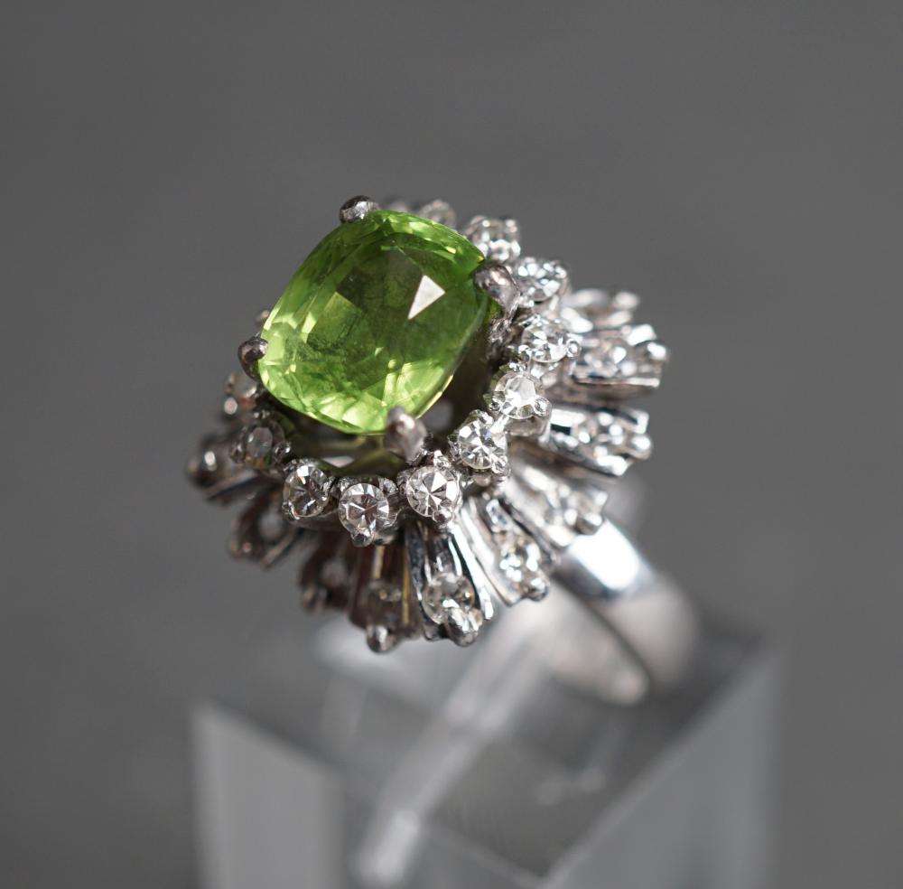 10-KARAT WHITE-GOLD, PERIDOT AND