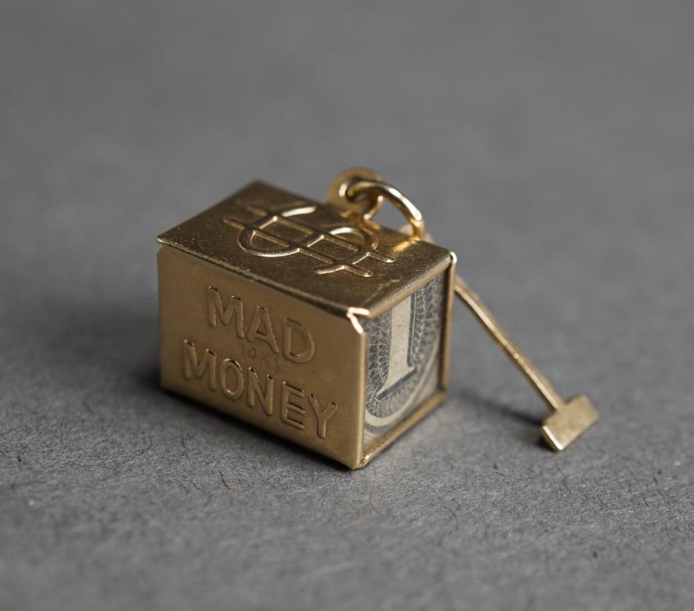 14-KARAT GOLD MAD MONEY CHARM,