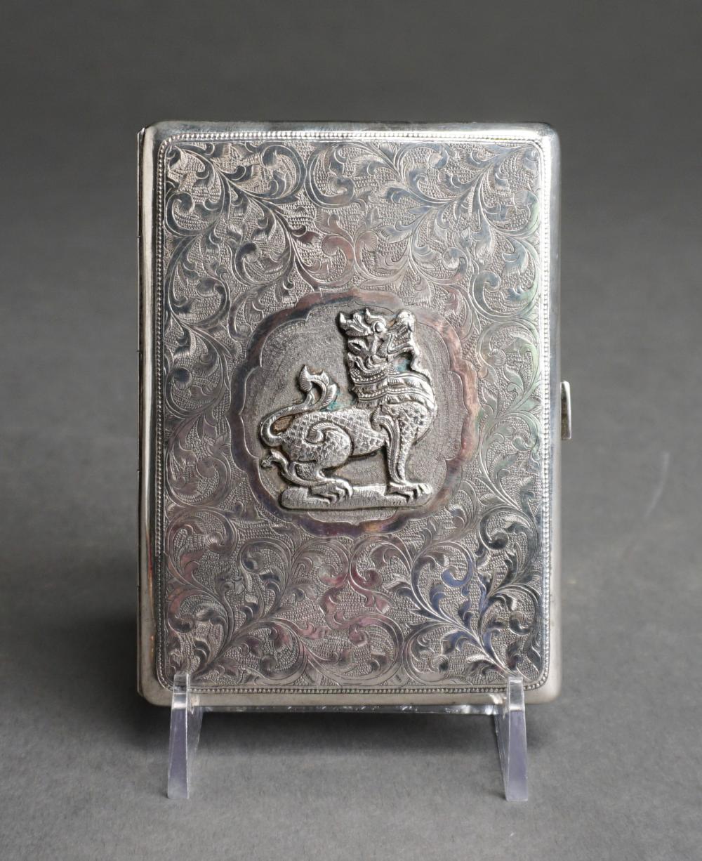 ASIAN STERLING SILVER FOO DOG DECORATED 32e8eb